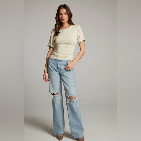 Chaser Sz S Ocala Whitecap Piquant REVERSIBLE Fitted Top REVERSES IVORY TO GREEN - Picture 5 of 16